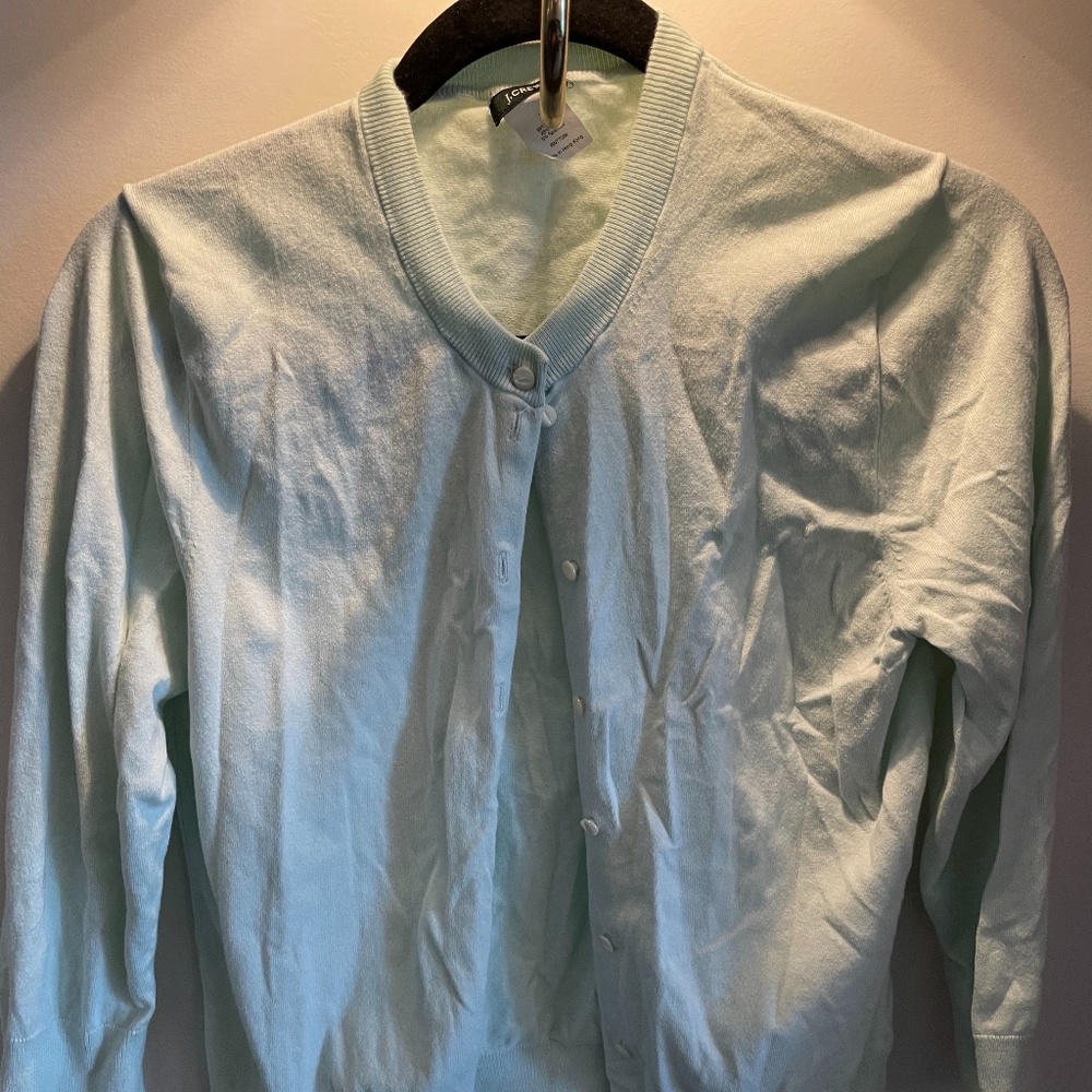 JCrew Cotton Cardigan Size L-Mint Color